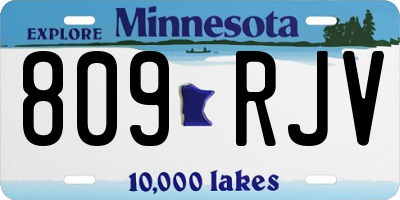 MN license plate 809RJV