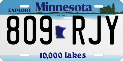 MN license plate 809RJY
