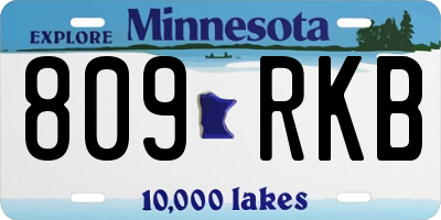 MN license plate 809RKB