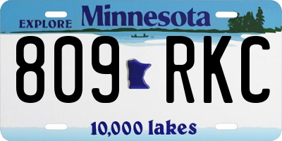 MN license plate 809RKC