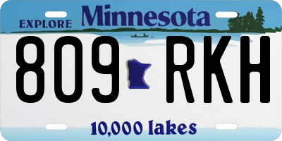 MN license plate 809RKH