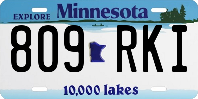 MN license plate 809RKI