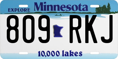 MN license plate 809RKJ