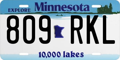 MN license plate 809RKL