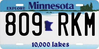 MN license plate 809RKM