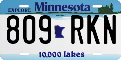 MN license plate 809RKN