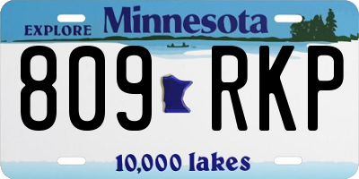 MN license plate 809RKP