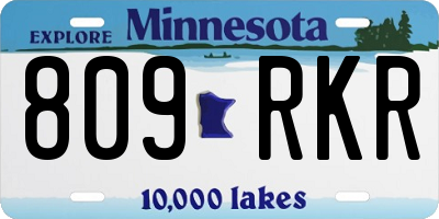 MN license plate 809RKR