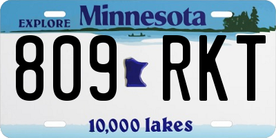 MN license plate 809RKT