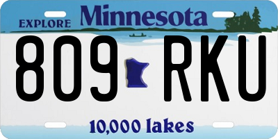 MN license plate 809RKU