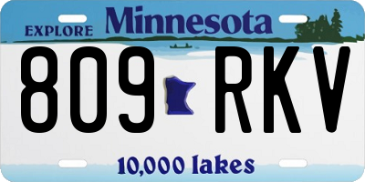 MN license plate 809RKV