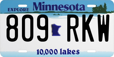 MN license plate 809RKW