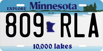 MN license plate 809RLA