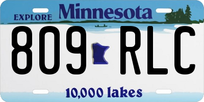MN license plate 809RLC