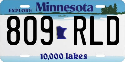 MN license plate 809RLD