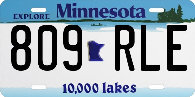 MN license plate 809RLE