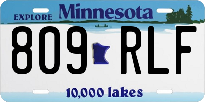 MN license plate 809RLF