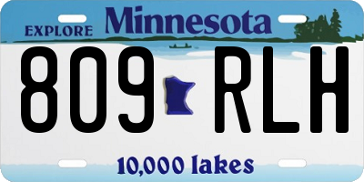 MN license plate 809RLH