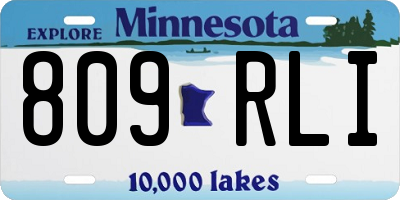 MN license plate 809RLI