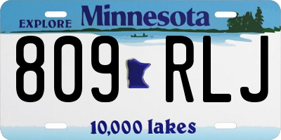 MN license plate 809RLJ