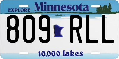 MN license plate 809RLL