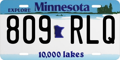 MN license plate 809RLQ