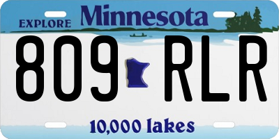 MN license plate 809RLR