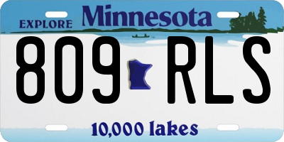 MN license plate 809RLS