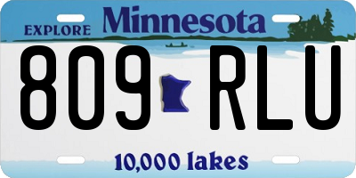 MN license plate 809RLU