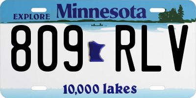 MN license plate 809RLV