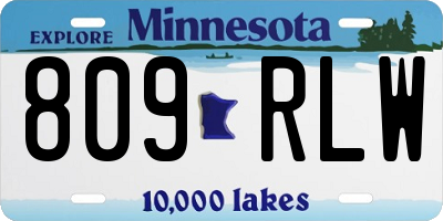 MN license plate 809RLW