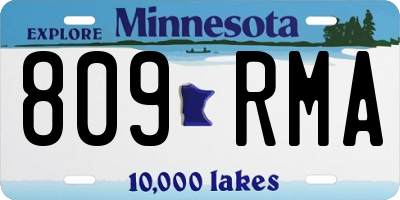 MN license plate 809RMA