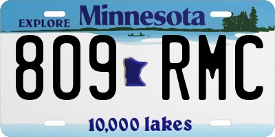 MN license plate 809RMC