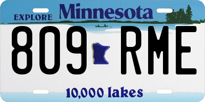 MN license plate 809RME