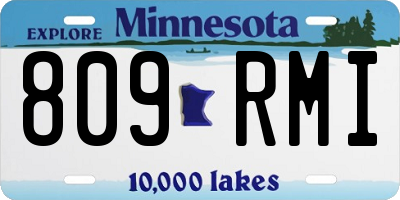 MN license plate 809RMI