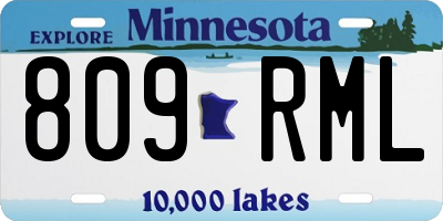 MN license plate 809RML