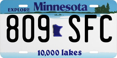 MN license plate 809SFC