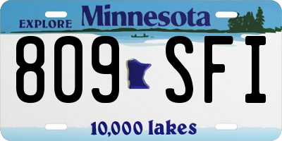 MN license plate 809SFI