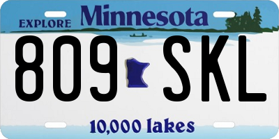 MN license plate 809SKL
