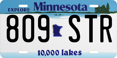 MN license plate 809STR