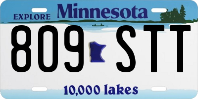 MN license plate 809STT