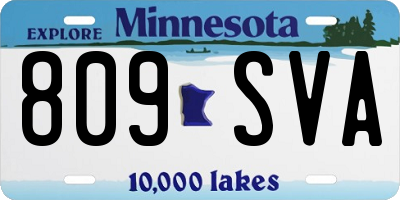 MN license plate 809SVA