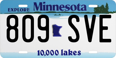 MN license plate 809SVE