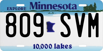MN license plate 809SVM