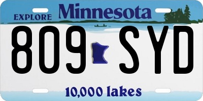 MN license plate 809SYD