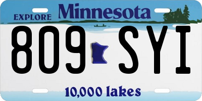 MN license plate 809SYI
