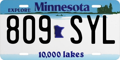 MN license plate 809SYL
