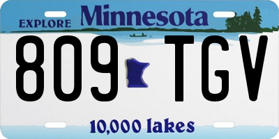 MN license plate 809TGV