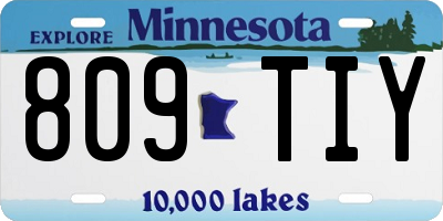 MN license plate 809TIY