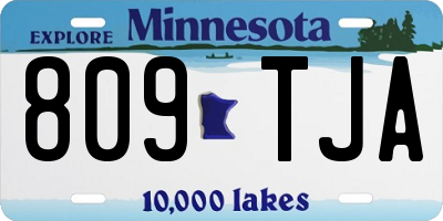 MN license plate 809TJA